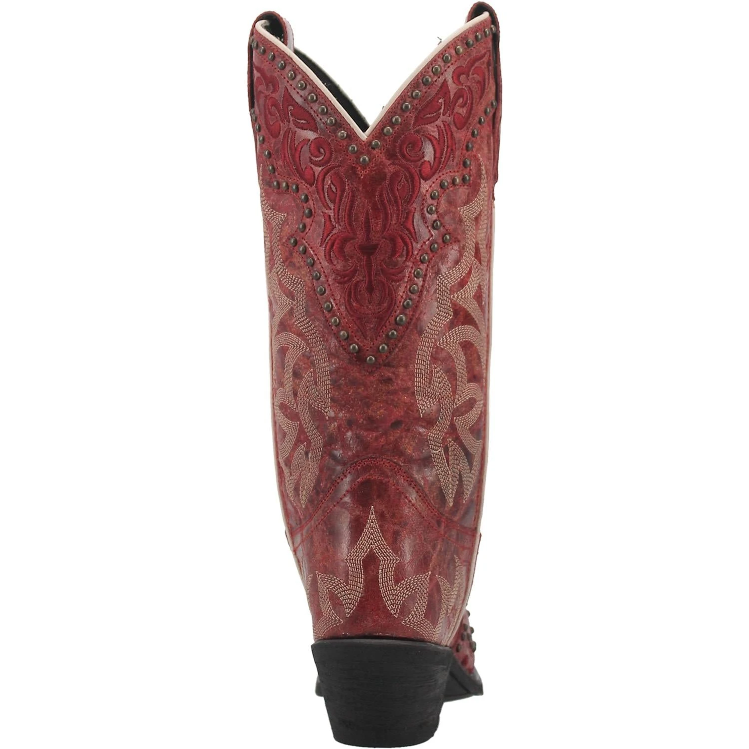 Laredo Ladies Braylynn Snip Toe Studded Red Western Boots 52411 - Image 5