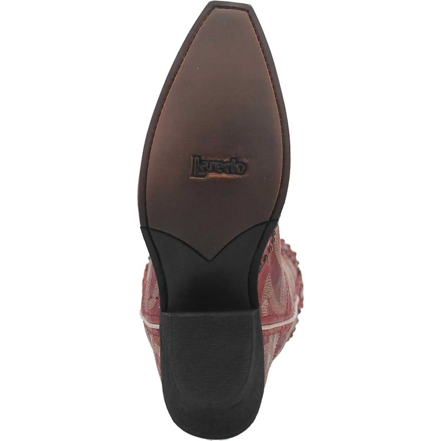 Laredo Ladies Braylynn Snip Toe Studded Red Western Boots 52411 - Image 3