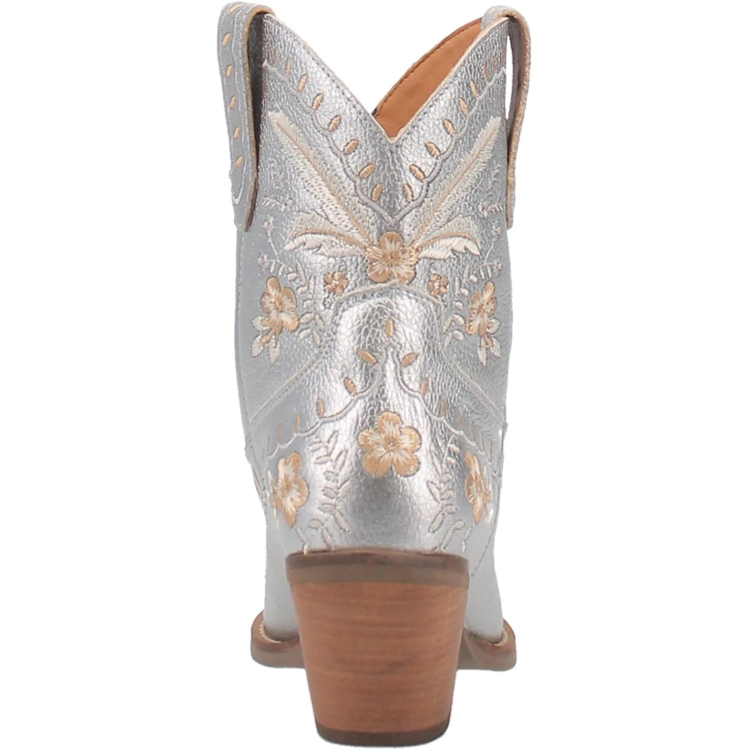Dingo Ladies Primrose Floral Embroidery Silver Boots DI748-GY6 - Image 4