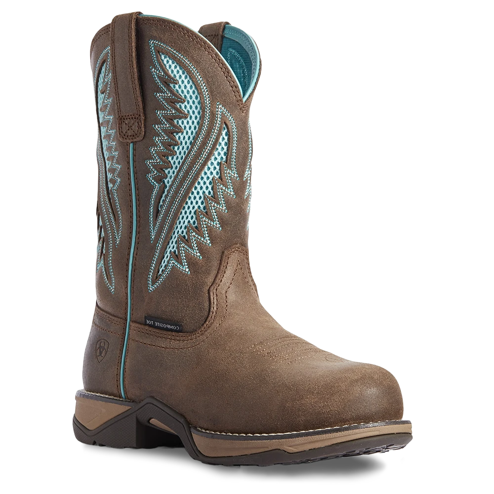Ariat Ladies Anthem VentTEK Java Brown Composite Toe Work Boots 10031667