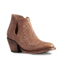 Ariat Ladies Dixon R Toe Naturally Distressed Brown Bootie 10038307