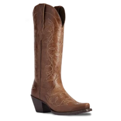 Ariat Ladies Heritage D Toe StretchFit Dark Tan Western Boots 10038313