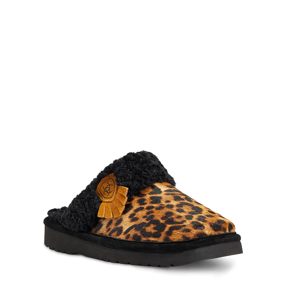 Ariat Ladies Jackie Square Toe Cheetah Hair On Slippers 10039061