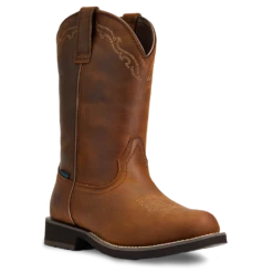 Ariat Ladies Delilah Brown Round Toe Waterproof Boots 10040272