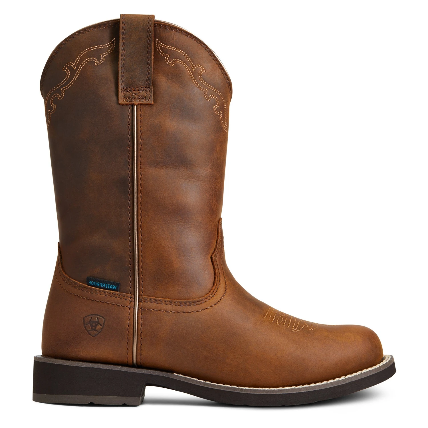 Ariat Ladies Delilah Brown Round Toe Waterproof Boots 10040272 - Image 4