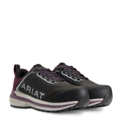 Ariat Ladies Outpace Black & Shadow Purple Composite Toe Sneakers 10040323