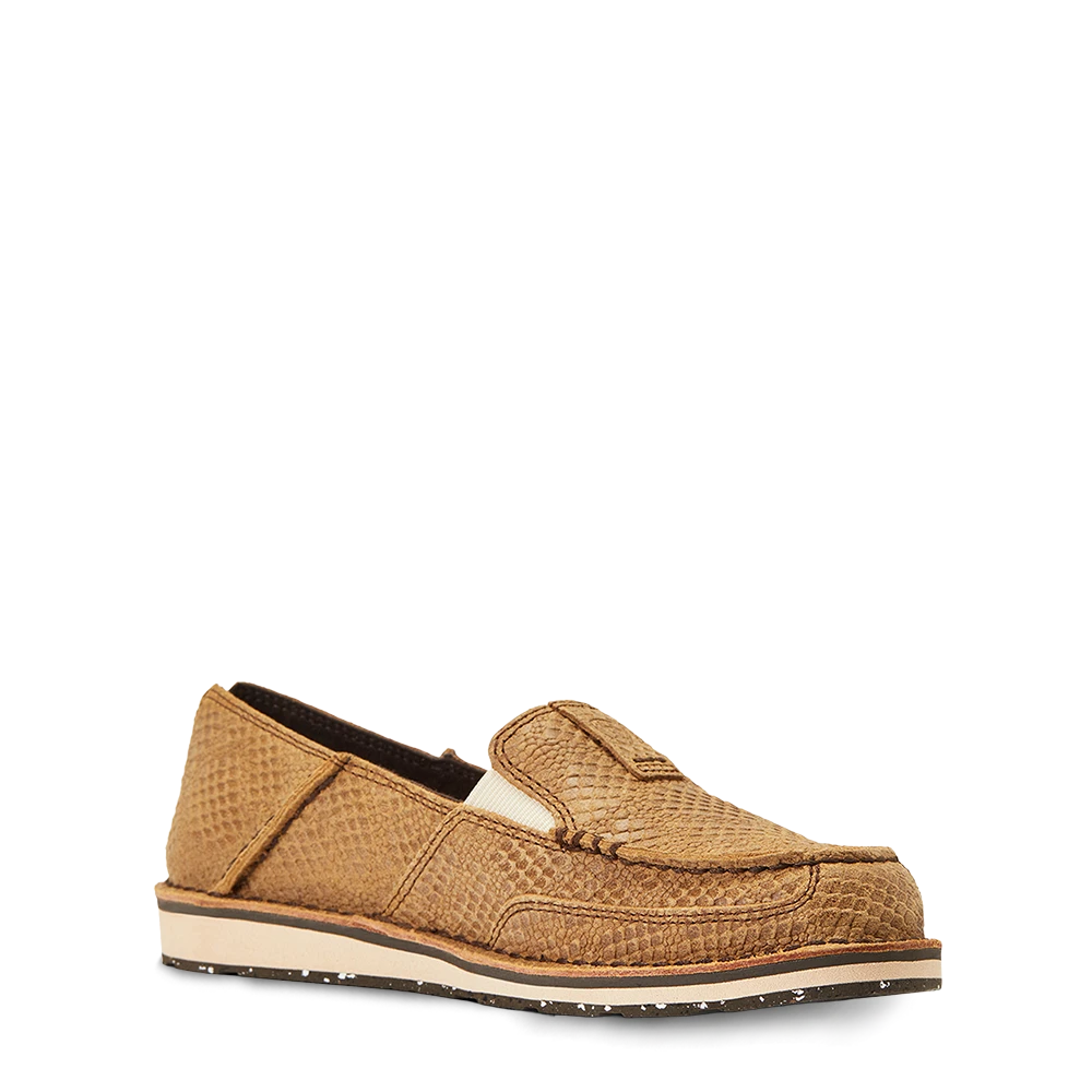AriatĀ® Ladies Cruiser Naturally Brown Snake Print Shoes 10040354