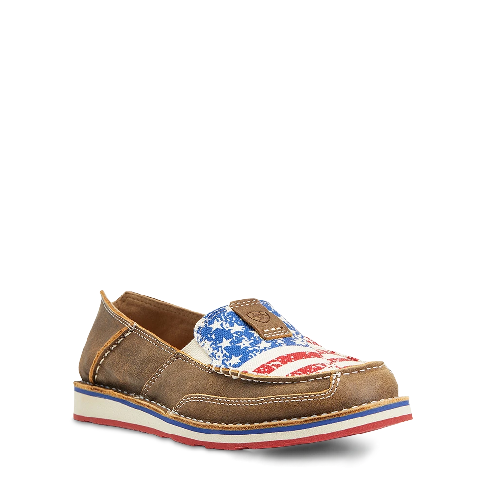 Ariat® Ladies Brown & Distressed Flag Cruiser Shoes 10040359