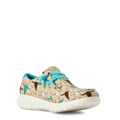 AriatĀ® Ladies Hilo Multi-Color Steerhead Print Shoes 10042517