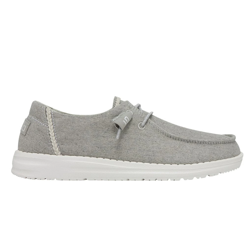 Hey Dude Ladies Wendy Chambray Braid Grey Shoes 121413327 - Image 3