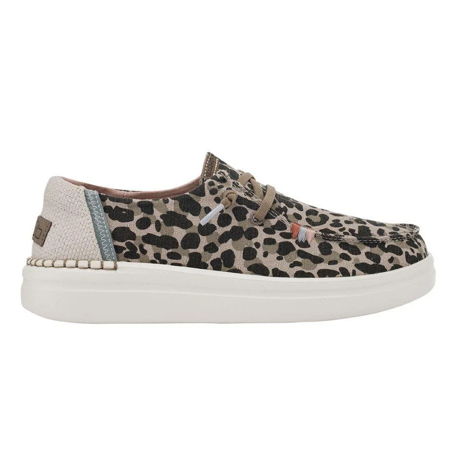 Hey Dude Ladies Wendy Ride Platform Jungle Beige Slip On Shoes 121940570 - Image 3