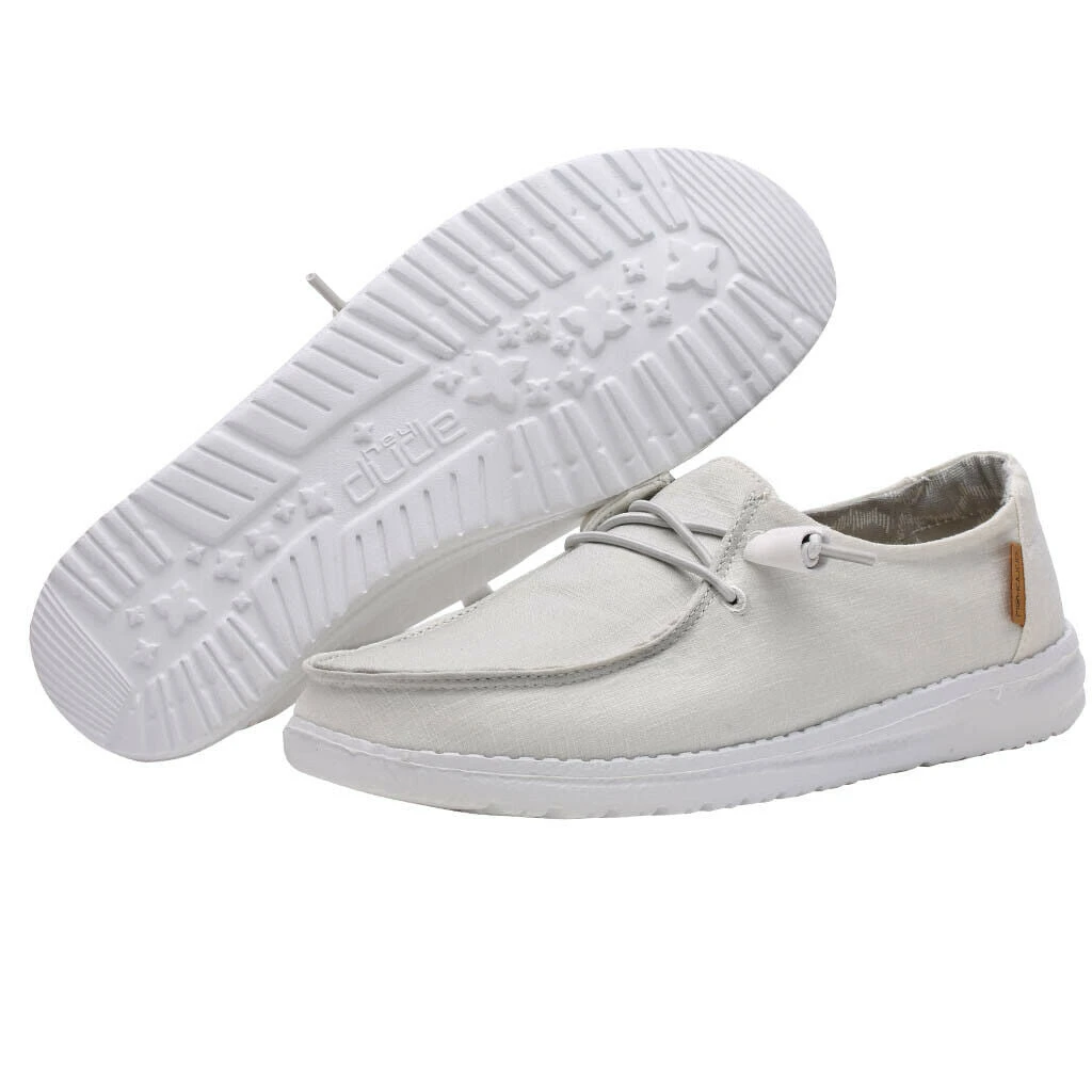 Hey Dude Ladies Wendy Chambray White Shoe 121410123 - Image 6