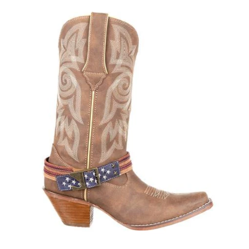 Durango Ladies Khaki Flag Accessory Shank Strap Western Boots DRD0208 - Image 4