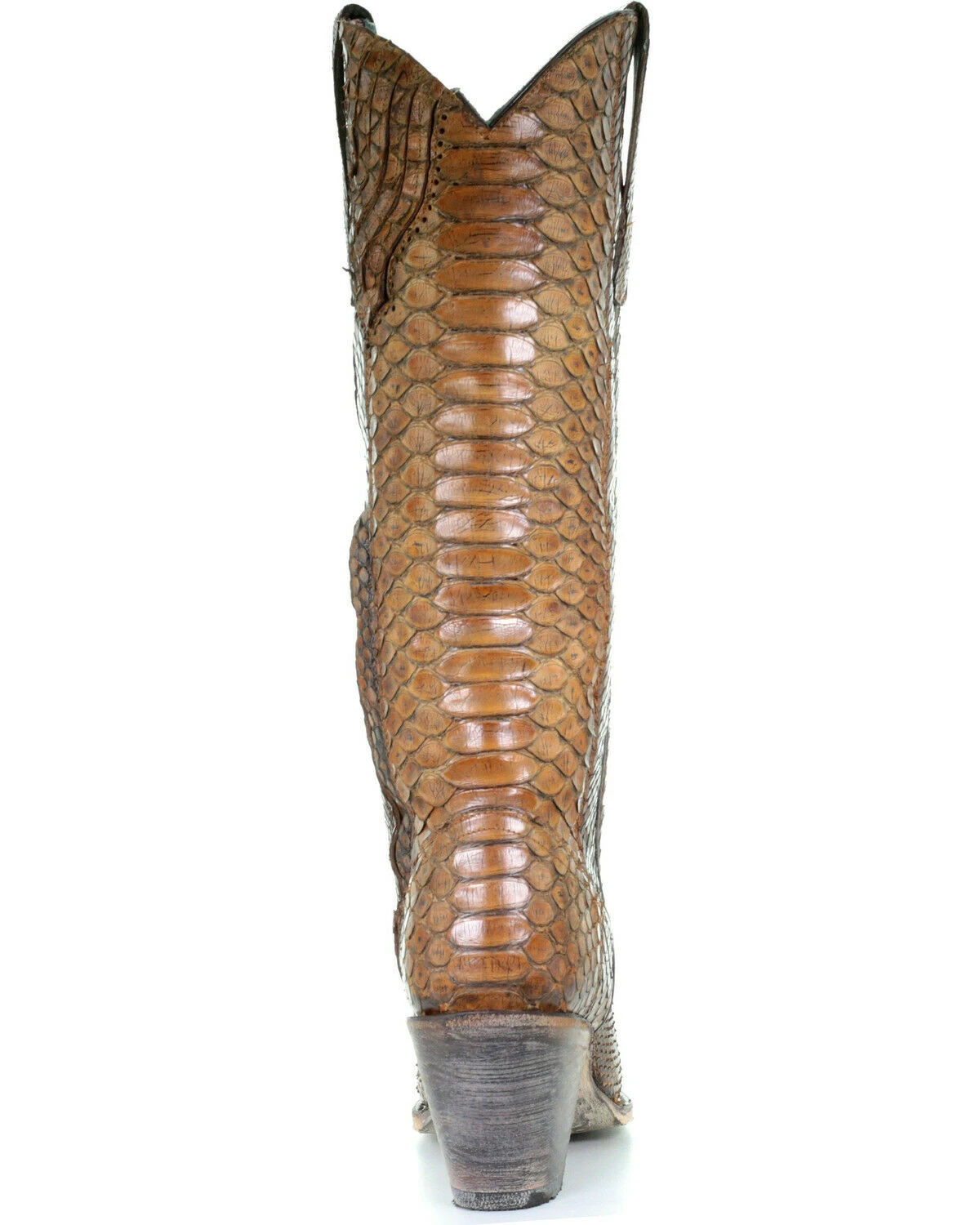 Corral Boots Corral Ladies Tan Full Python Snakeskin Zip-Up Knee-High Boots A3667 - Image 3
