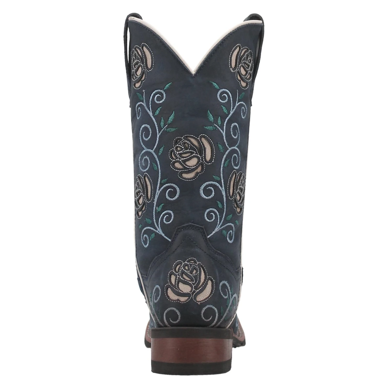 Laredo® Ladies Navy Willow Floral Square Toe Pull On Western Boots 5885 - Image 4
