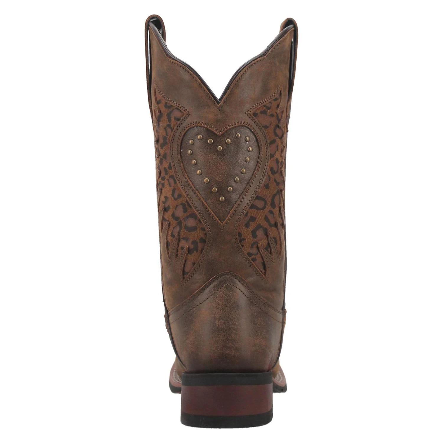 Laredo® Ladies Emmylou Leopard Print Inlay Brown Western Boots 5889 - Image 4