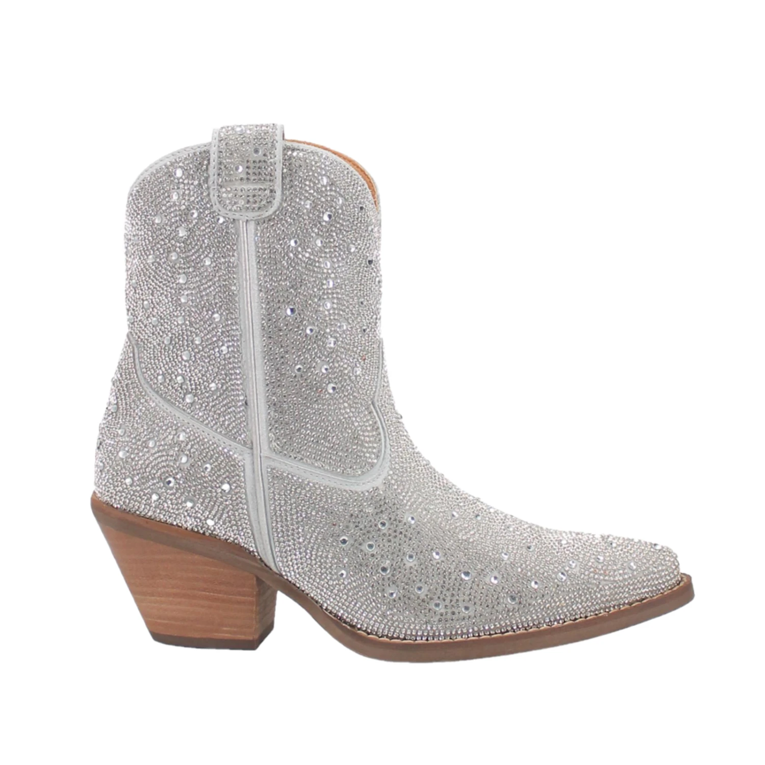 Dingo® LadiesCowgirl Silver Booties DI577-GY6 - Image 3