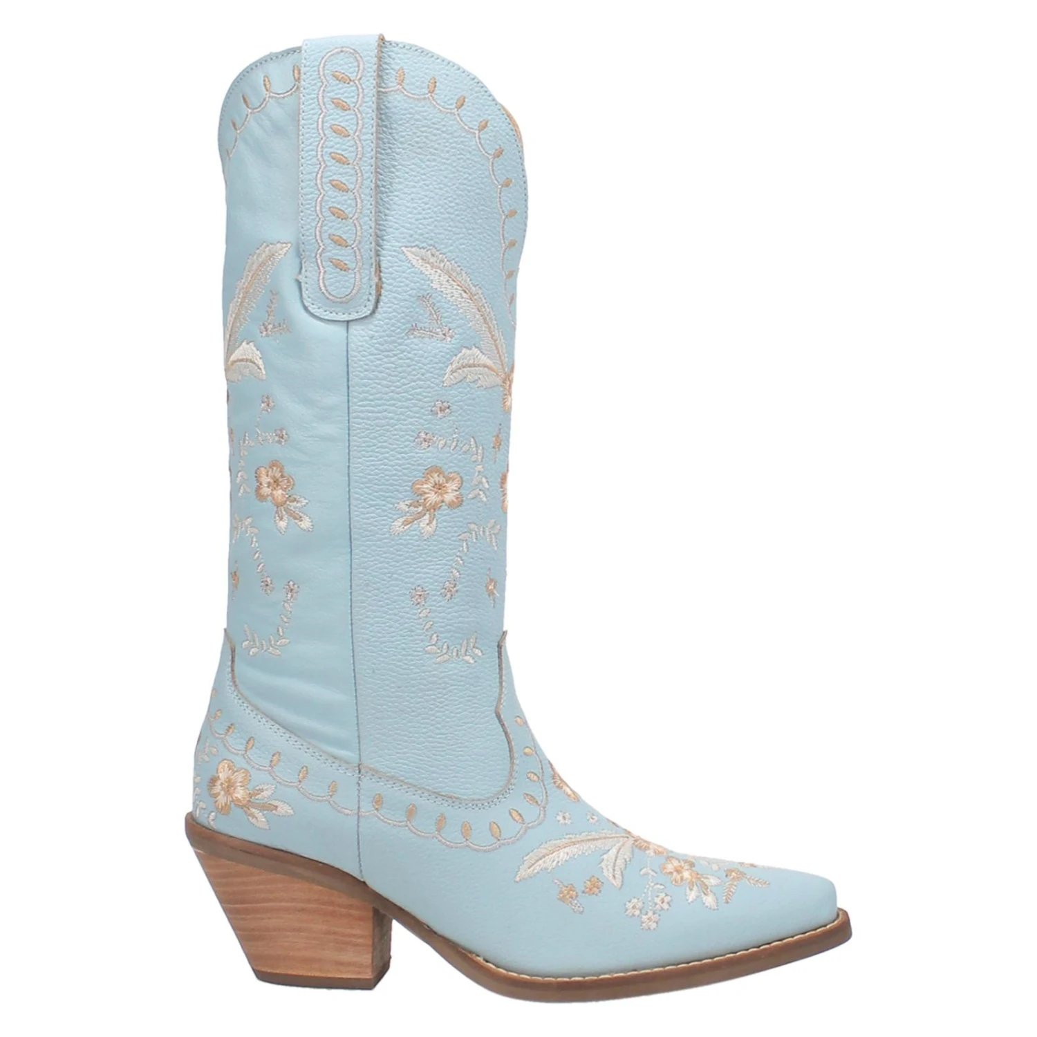 Dingo Ladies Full Bloom Blue Almond Round Toe Boots DI939-BLOOM - Image 3