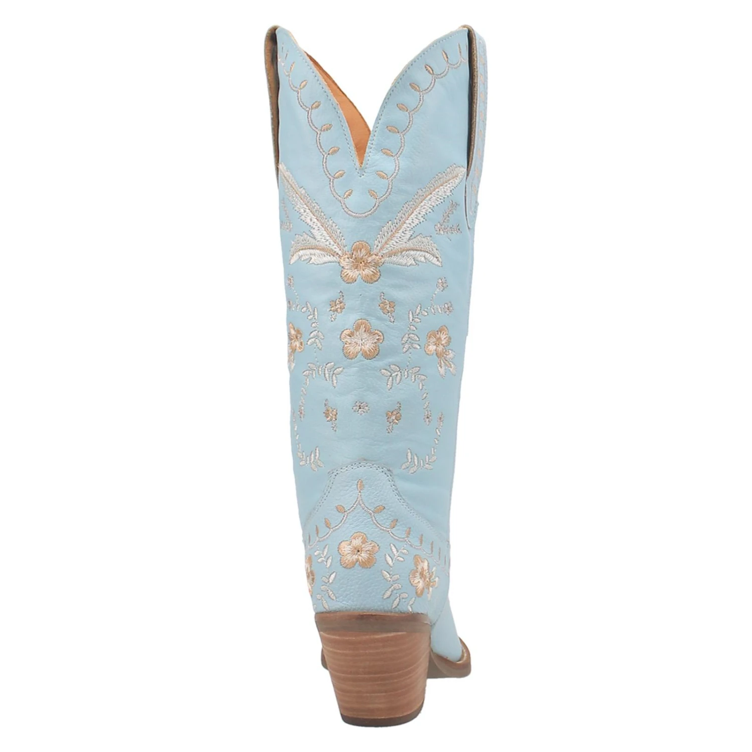 Dingo Ladies Full Bloom Blue Almond Round Toe Boots DI939-BLOOM - Image 4