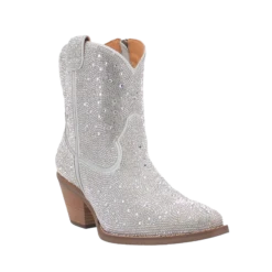 DingoĀ® LadiesCowgirl Silver Booties DI577-GY6