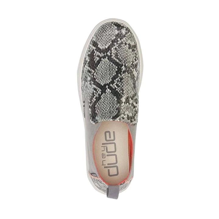 Hey Dude Ladies Peyton Snake Grey Shoes 121793172 - Image 2