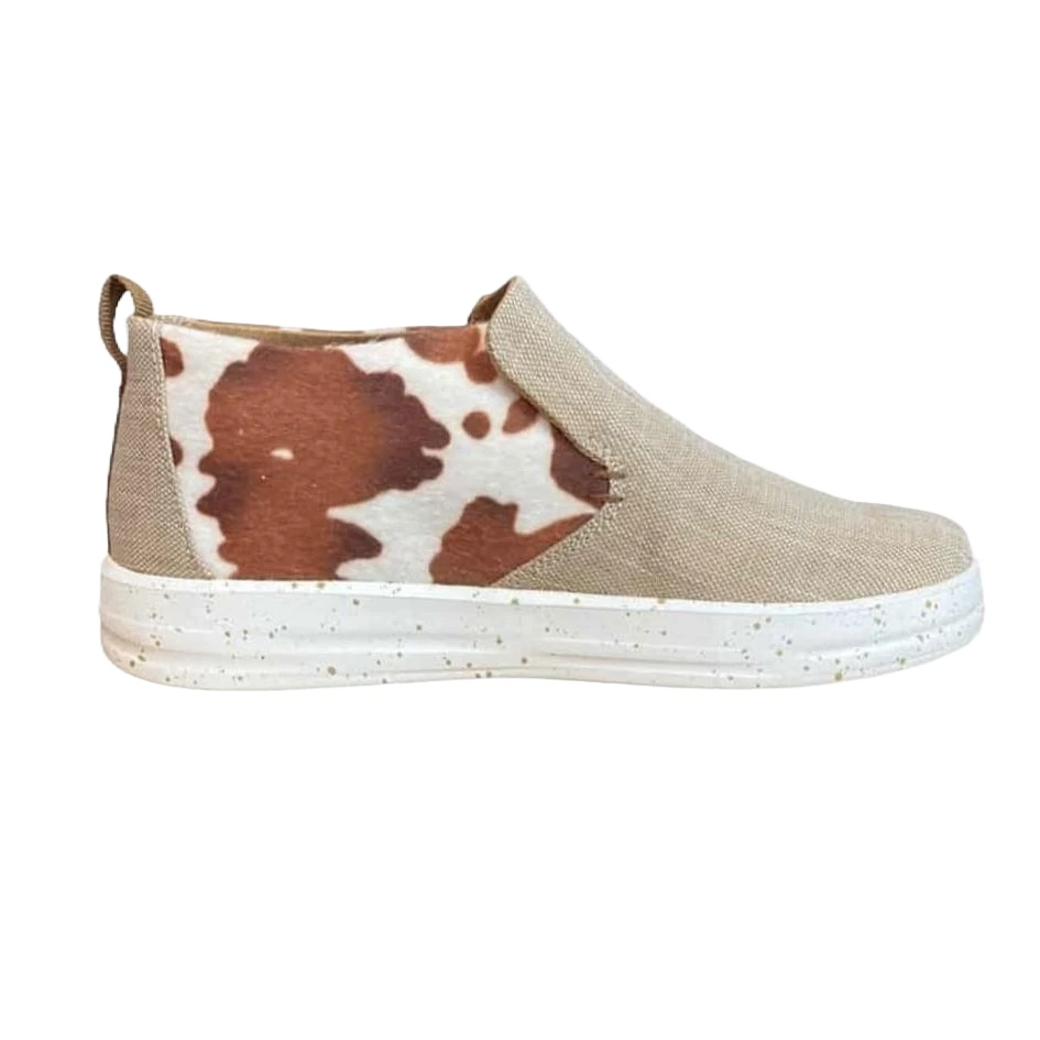 Hey Dude Ladies Wendy Emma Chocolate Mix Slip On Shoes 122261914 - Image 2