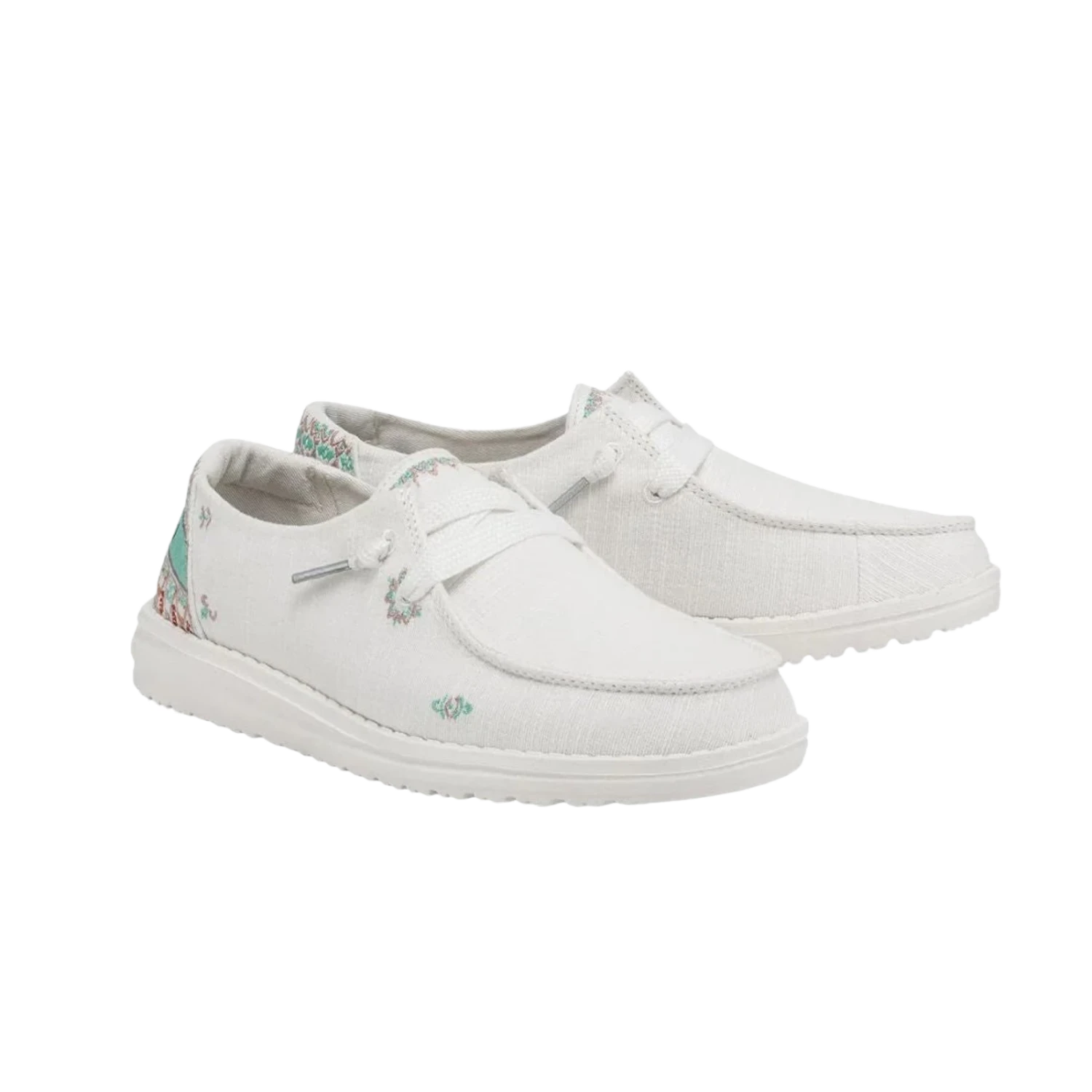 Hey Dude Ladies Wendy Floral Lily White Slip On Shoes 122160215