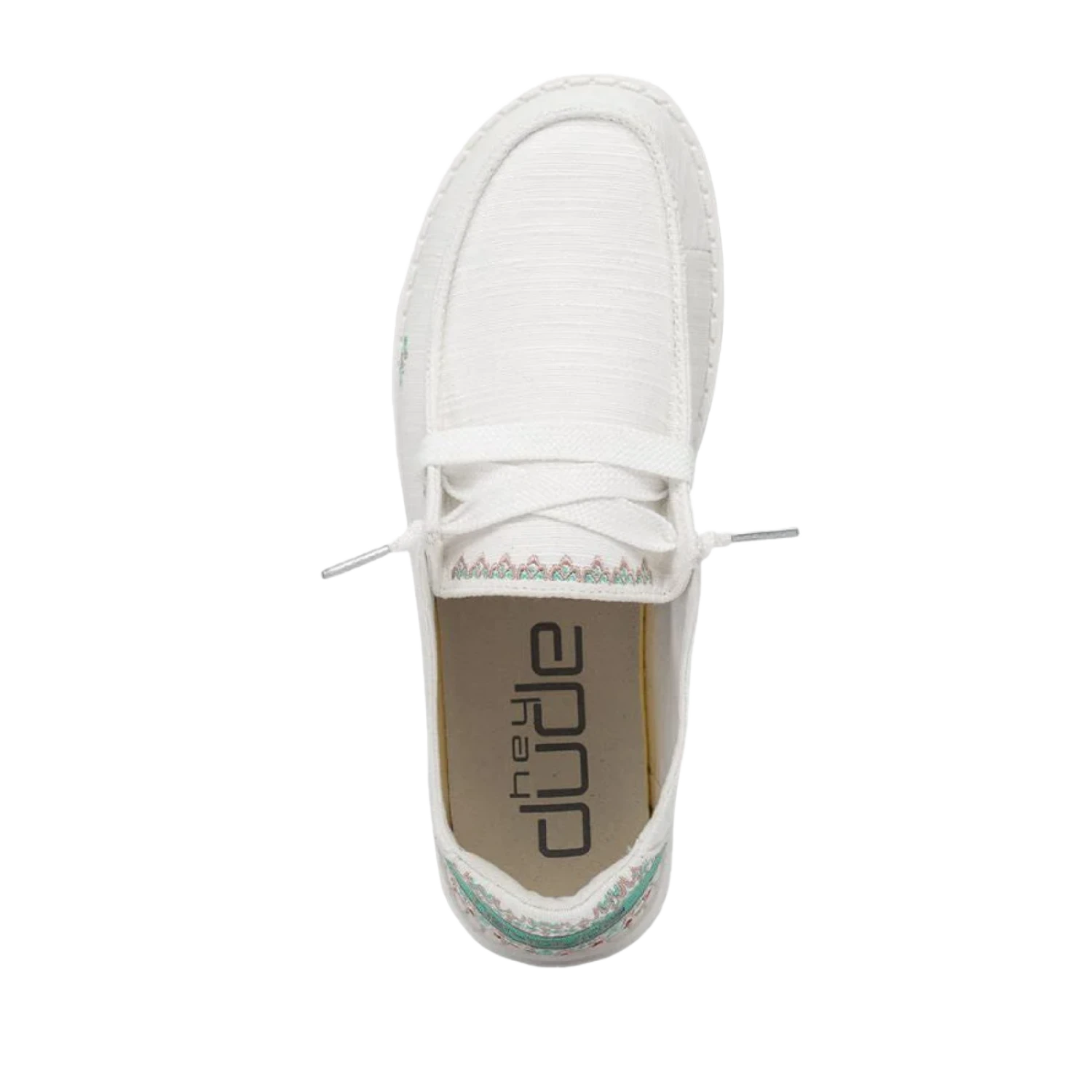 Hey Dude Ladies Wendy Floral Lily White Slip On Shoes 122160215 - Image 2