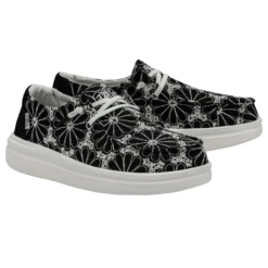 Hey Dude Ladies Wendy Rise Eyelet Black Slip On Shoes 40075-001