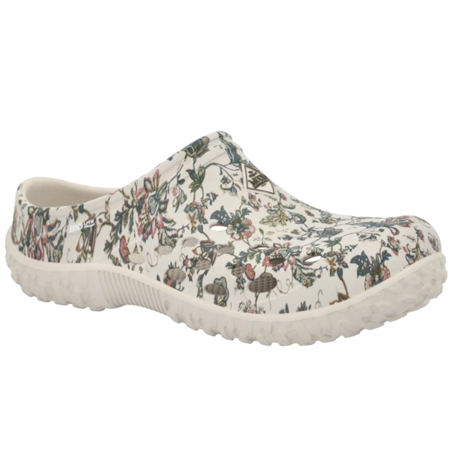 Muck Boot Company MuckĀ® Ladies Muckster Floral White Lite Clog Slip On Shoes MLCW1FLR