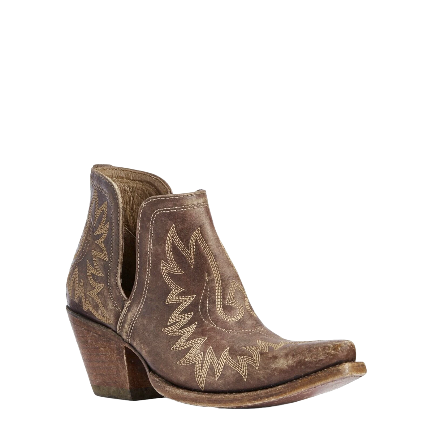 Ariat® Ladies Dixon Distressed Brown Western Ankle Boots 10031487
