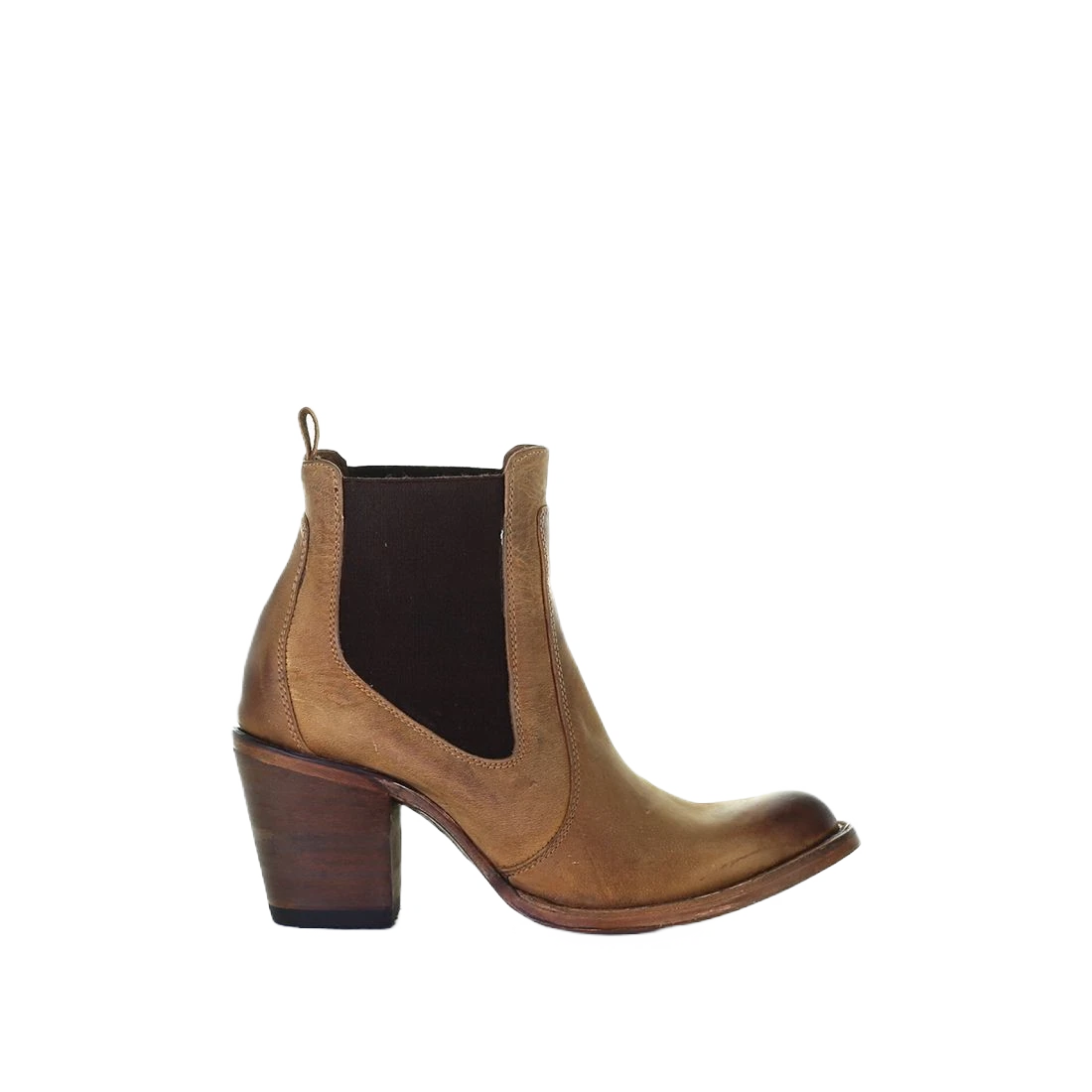 Circle G By Corral Ladies Elastic Tan Ankle Boots L5700 - Image 2