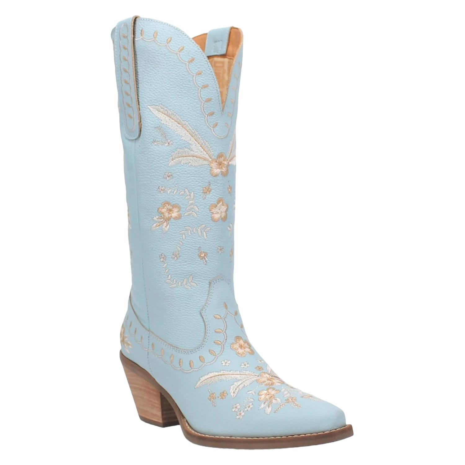 Dingo Ladies Full Bloom Blue Almond Round Toe Boots DI939-BLOOM