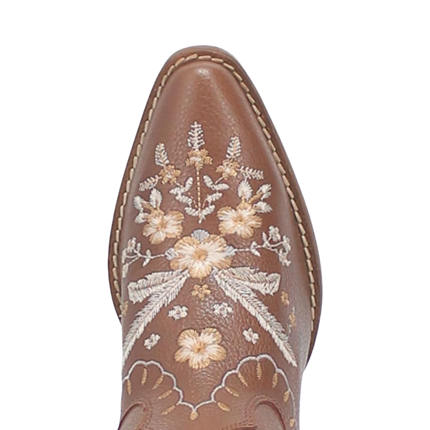 Dingo Ladies Full Bloom Brown Almond Toe Boots DI939-BRN - Image 2