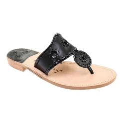 Jack Rogers Ladies Flat Black Sandals 111221JK01007