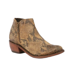 Liberty Black Ladies Python Fileteado Miel Boots LB-711137