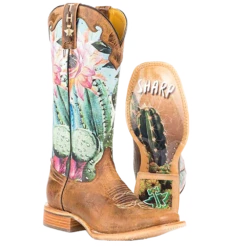 Tin Haul Ladies Cactilicious Lookin Sharp Cactus Boot 14-021-0007-1337