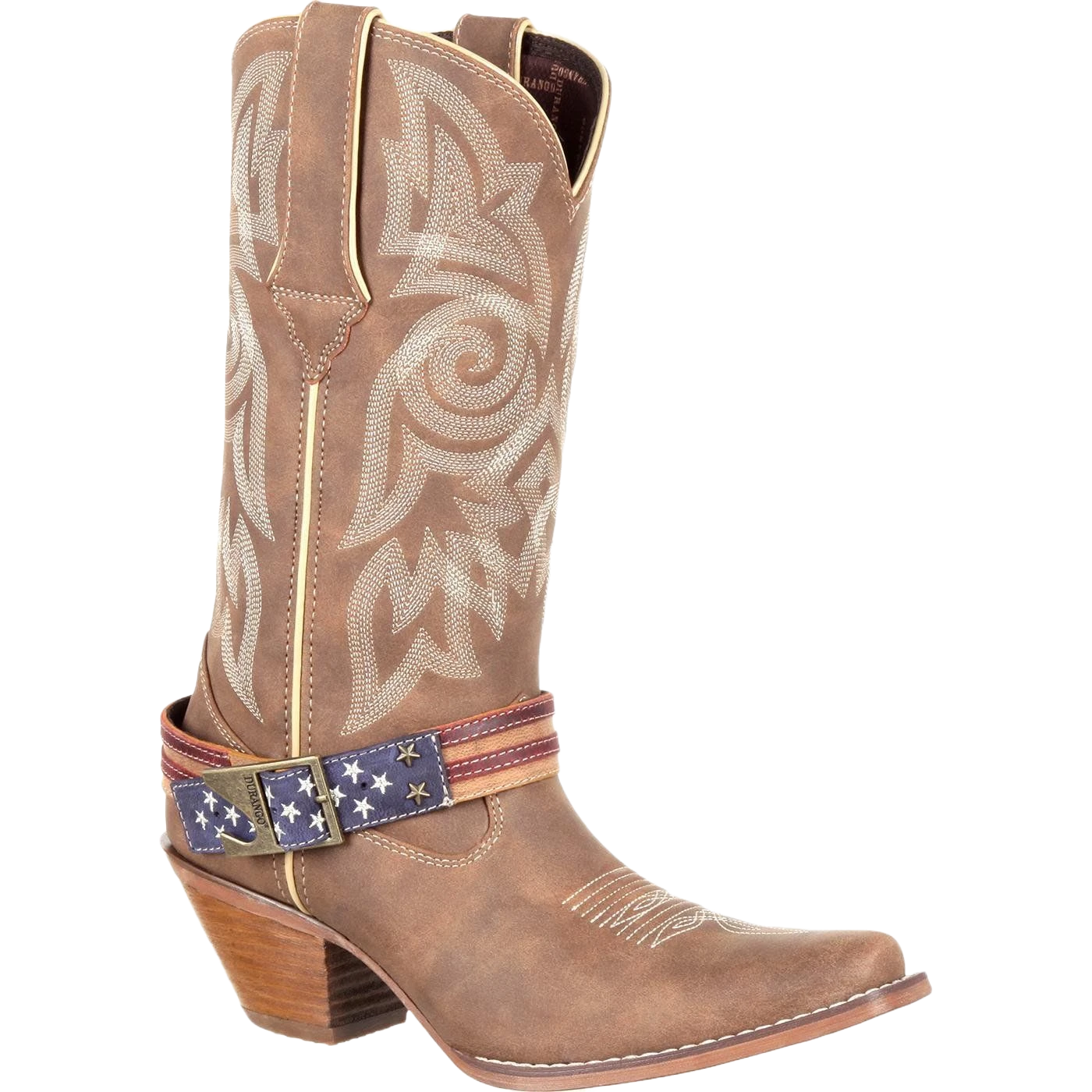 Durango Ladies Khaki Flag Accessory Shank Strap Western Boots DRD0208