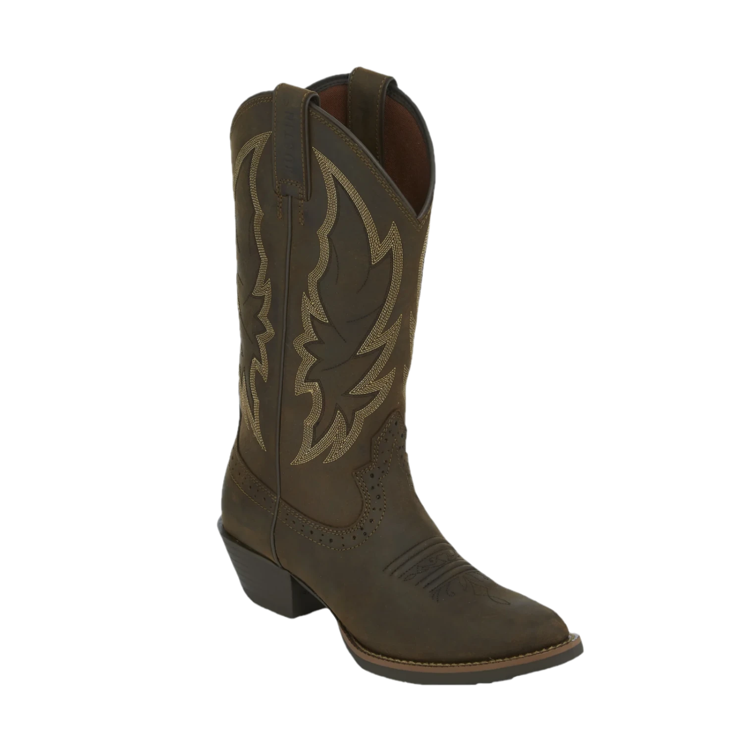 Justin Ladies Rosella Chocolate Brown Leather Western Boots L2720