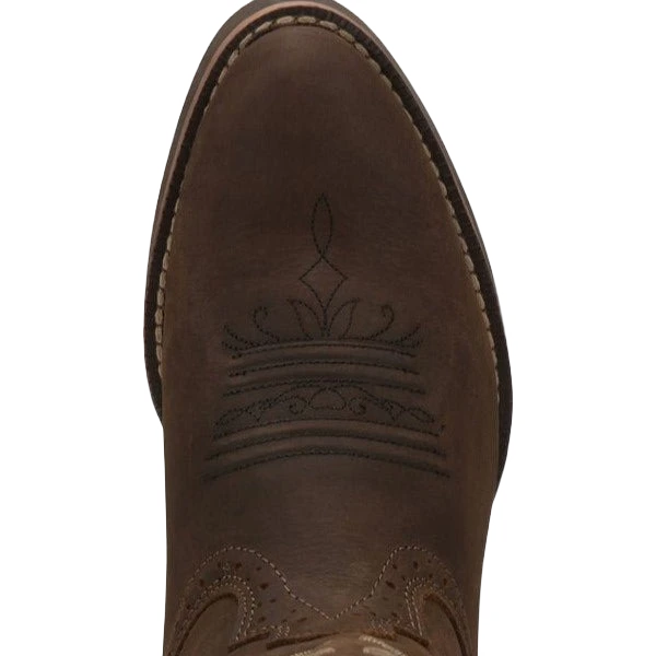 Justin Ladies Rosella Chocolate Brown Leather Western Boots L2720 - Image 2