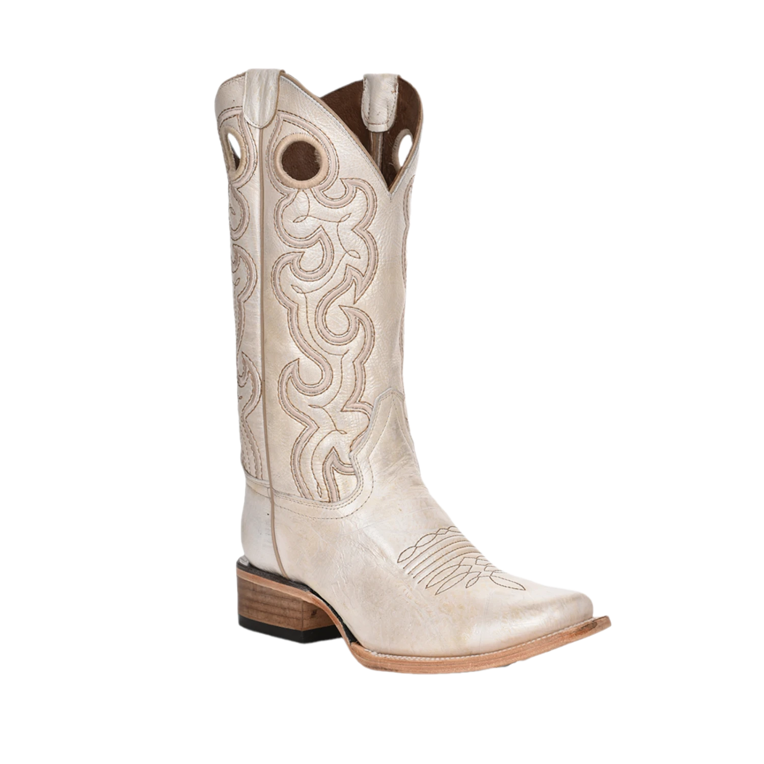Corral Boots Circle G By Corral® Ladies Pearl Cutout Embroidered Square Toe Western Boots L6007
