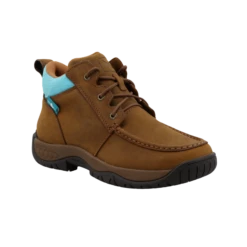 Twisted X® Ladies 4" Oiled Saddle & Aruba Blue Work Boots WAXW001