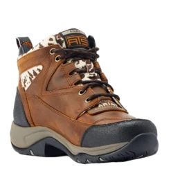 Ariat® Ladies Terrain H2O Distressed Brown & Speckled Cow Print Boots 10044538