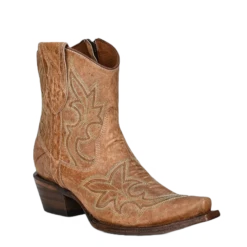 Circle G By Corral Ladies Orix Western Embroidery Zipper Booties L5915