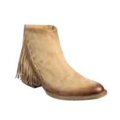 Circle G By Corral Ladies Tan Side Fringe Bootie Q0035