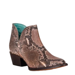 Corral Boots Corral Ladies Natural Python Pointed Toe Booties C3832