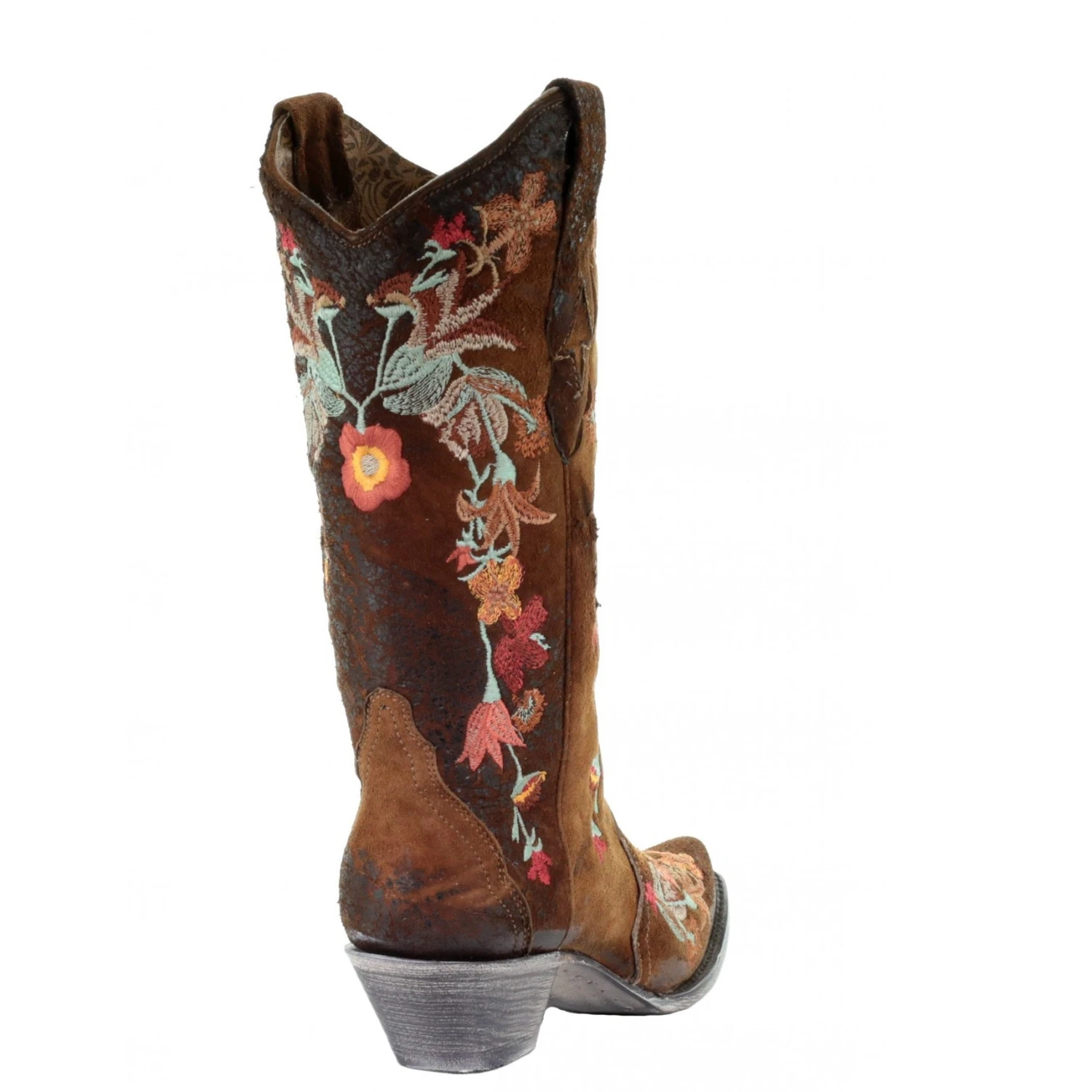 Corral Boots Corral Ladies Lindsey Chocolate Lamb Floral Embroidered Boot A3597 - Image 3