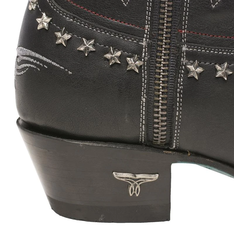 Lane Ladies Old Glory American Flag Jet Black Snip Toe Bootie LB0475A - Image 8